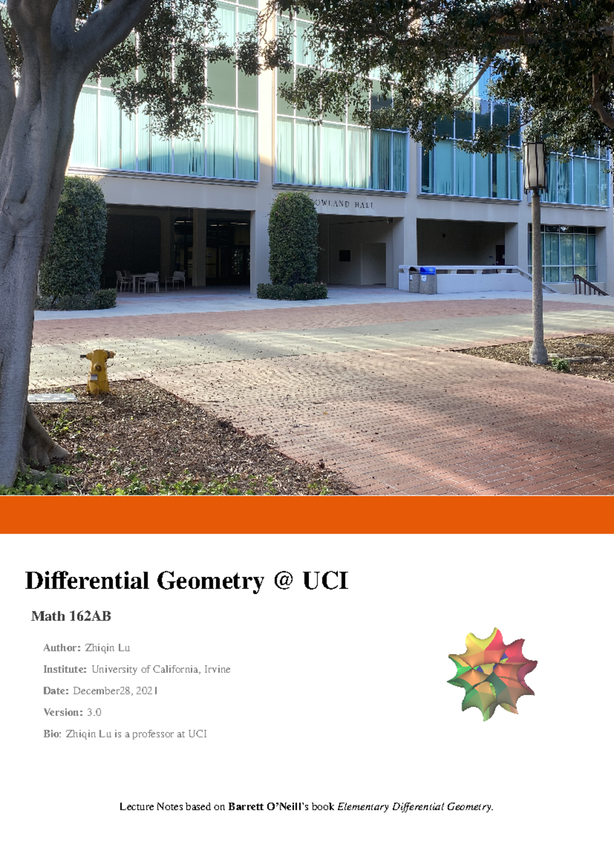 162AB - differential - Differential Geometry @ UCI Math 162AB Author ...