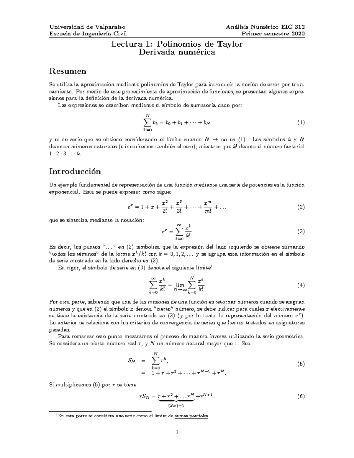 Lectura 1 B - Escuela De Ingenier ́ıa Civil Primer Semestre 2020 ...