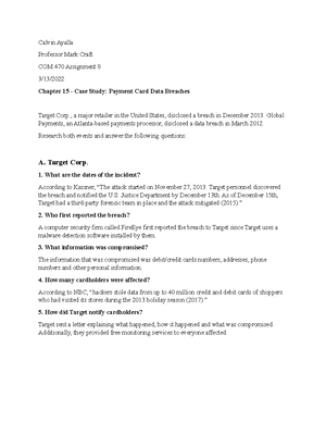 COM 470 Assignment 3 - Chapter 5 - Project 5.3: Locating and Using ...