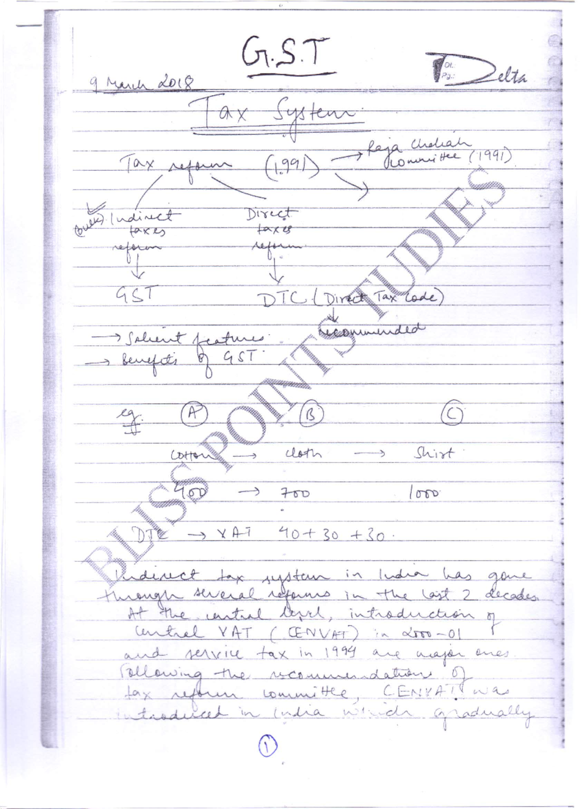 GST Notes (P - Public Finance - Studocu