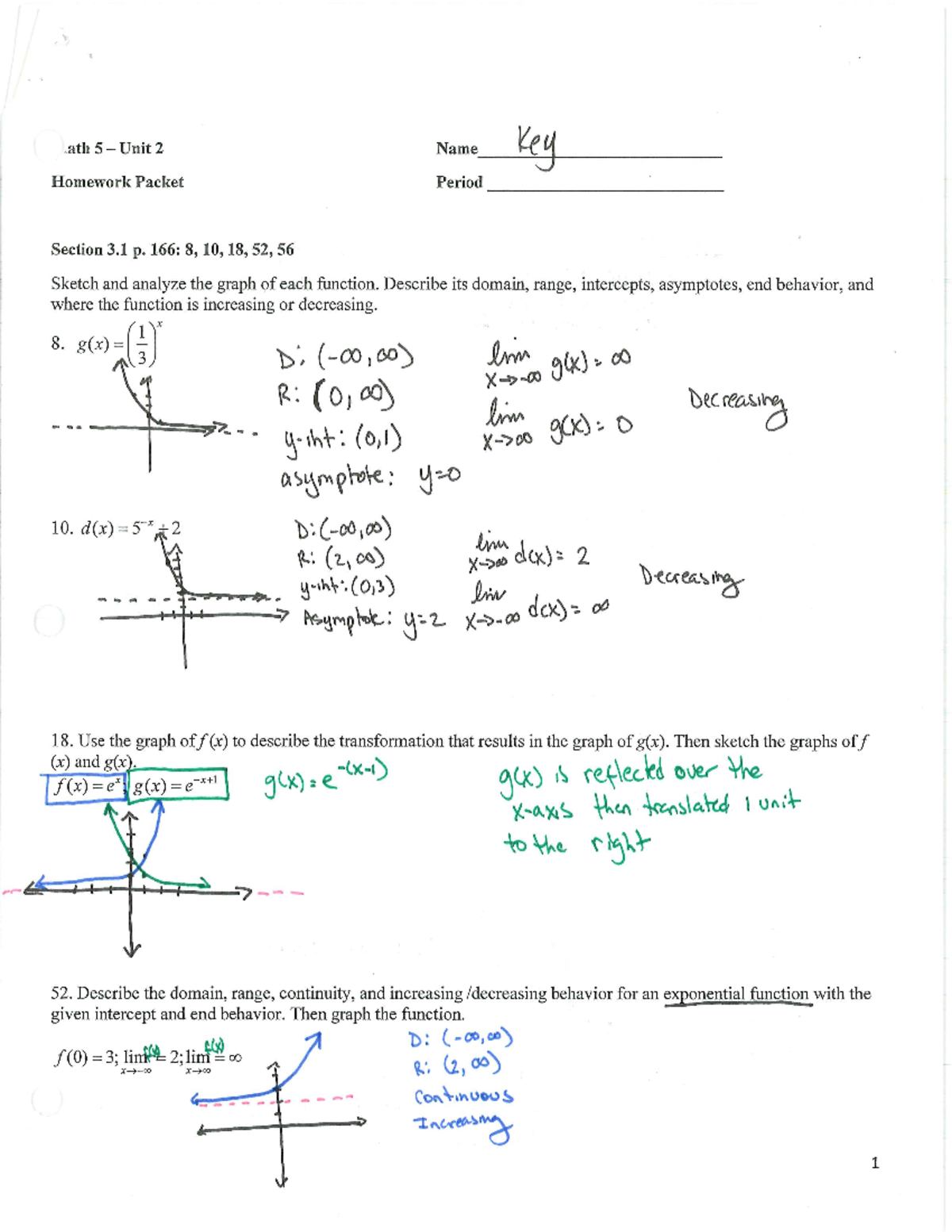 precalculus 3.3 homework answers