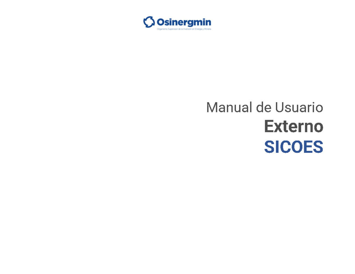 Manual Usuario - Manual De Usuario Externo SICOES Contenido INICIAR ...