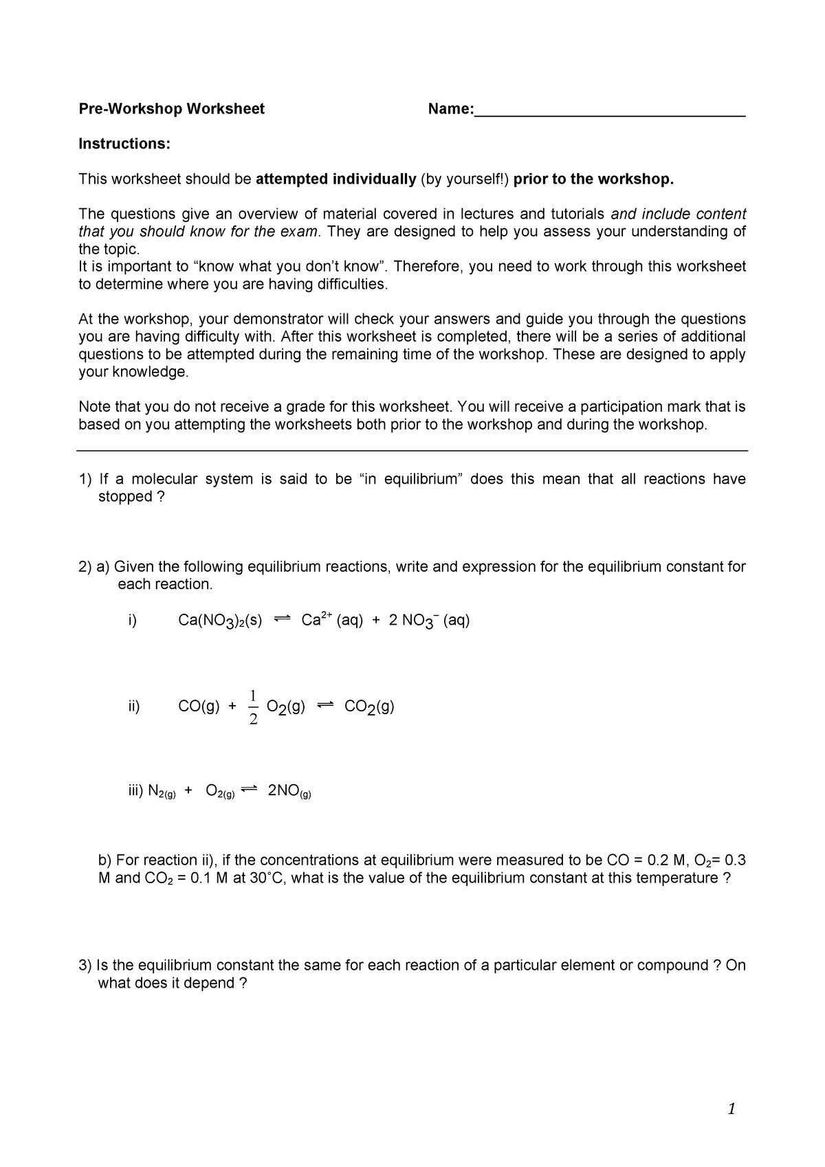 Pre-worksheet - 1 Pre-Workshop Worksheet Name ...