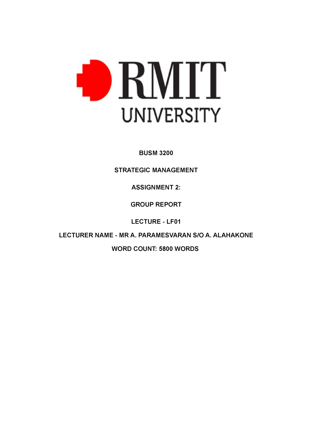 strategic management assignment 2 essay