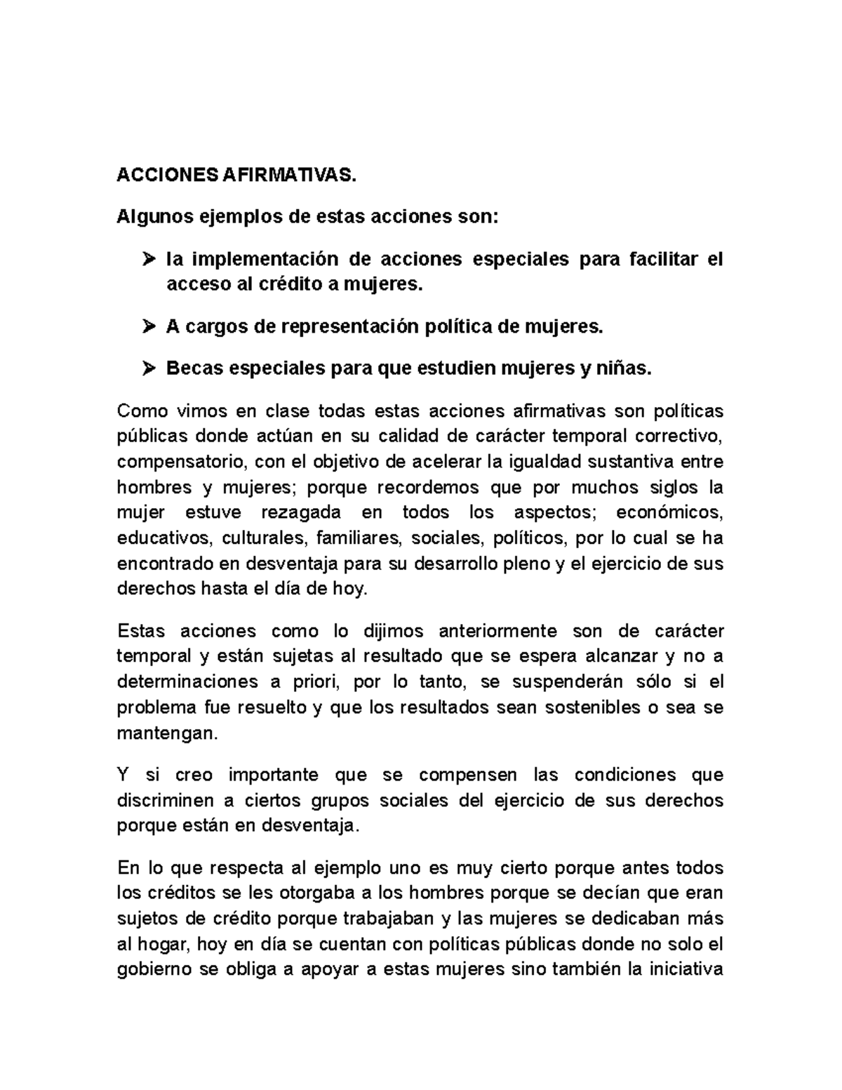 Acciones Afirmativas Derechos Humanos Acciones Afirmativas Algunos