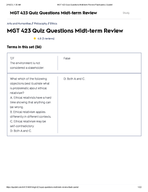 Chapter 5 Quiz Flashcards Quizlet - 2/16/23, 1:29 AM Chapter 5 Quiz ...