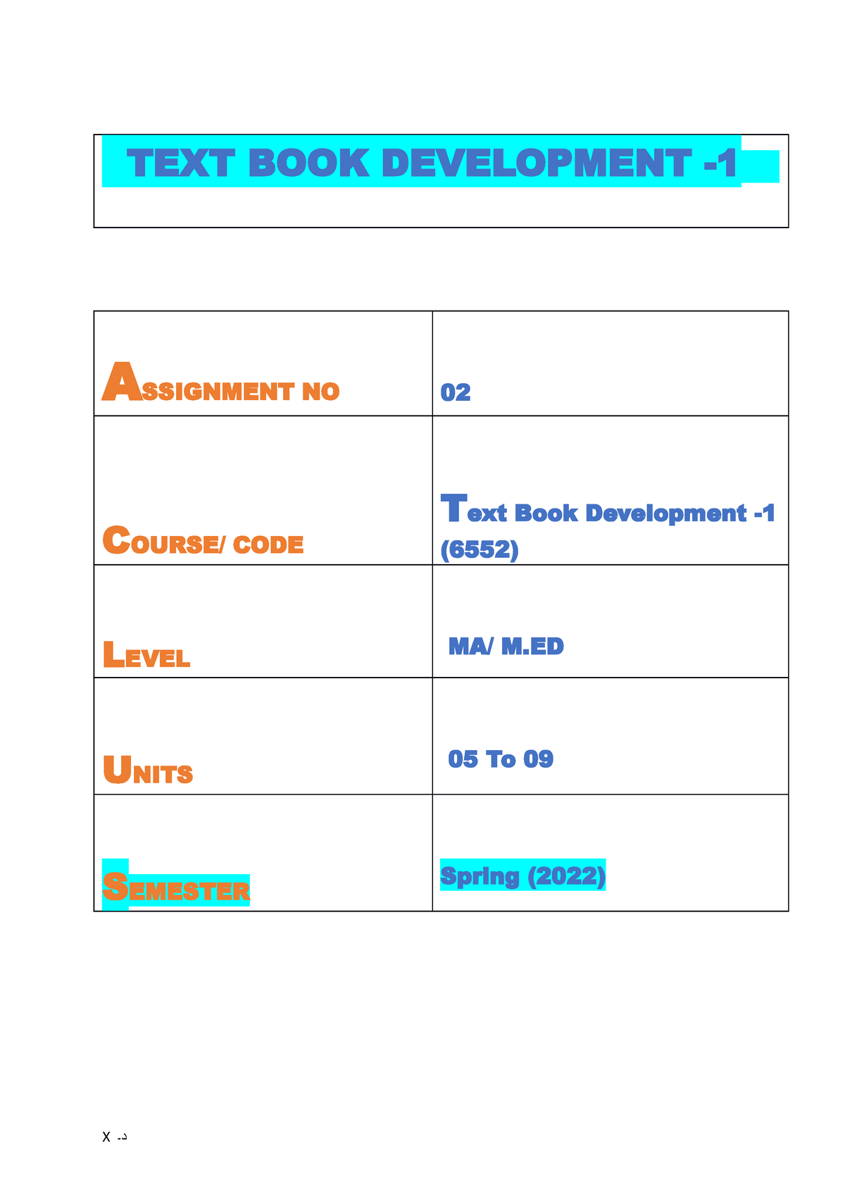 assignment no 1 code 6552