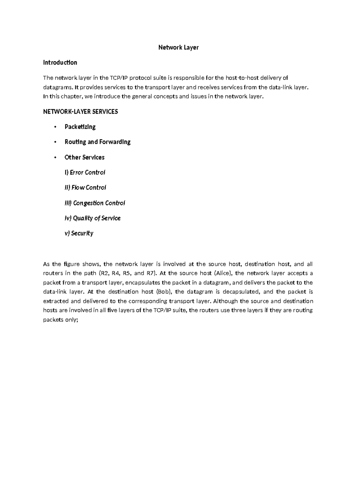 Ntwrk Layer part 3 - Network Layer Introduction The network layer in ...