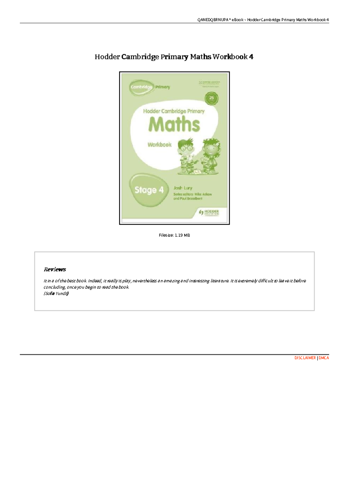 Qanedqbrnupa Hodder Cambridge Primary Ma - QANEDQBRNUPA ^ eBook ...