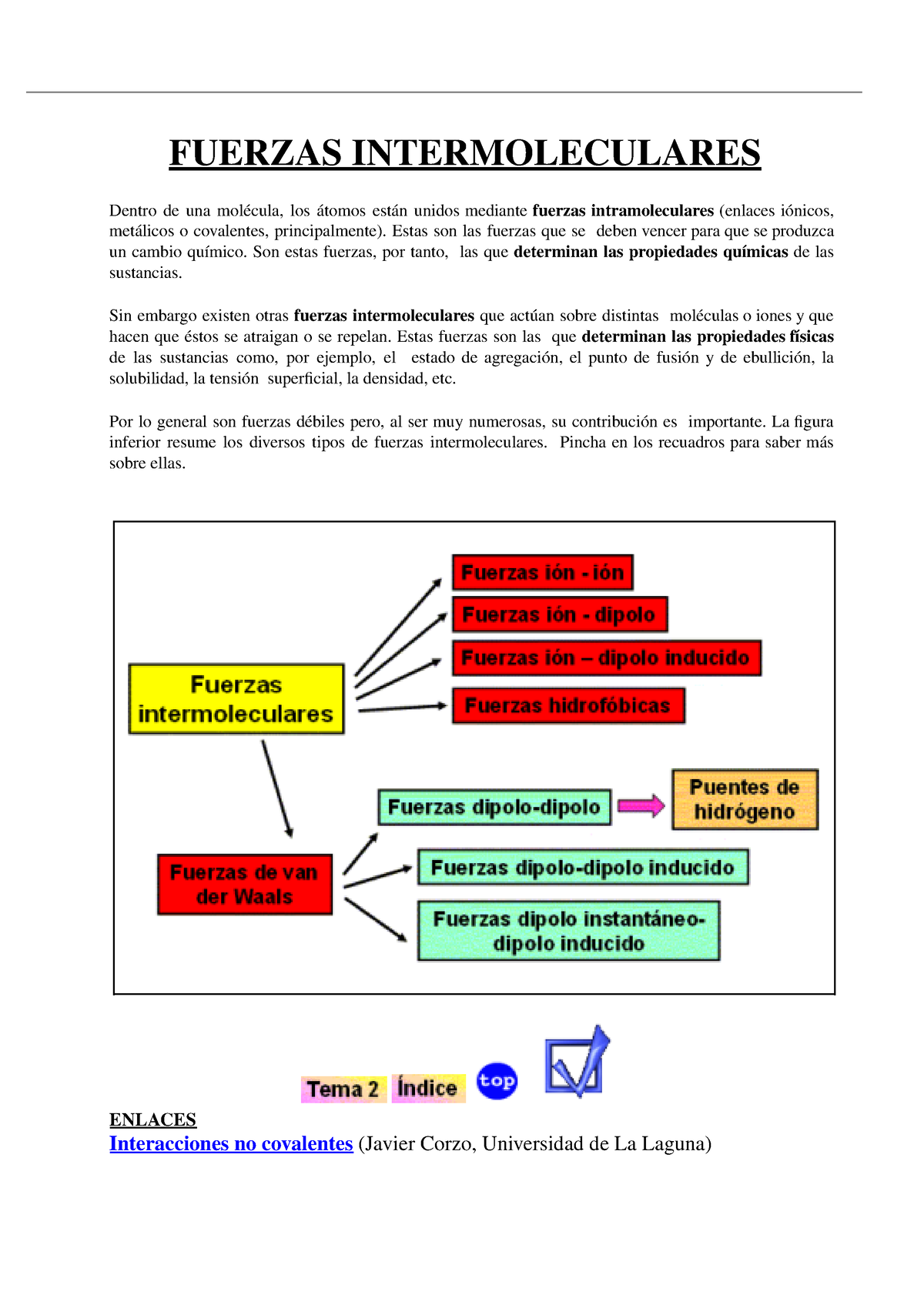 Fuerzas Intermoleculares Javier Corzo - FUERZAS INTERMOLECULARES Dentro ...