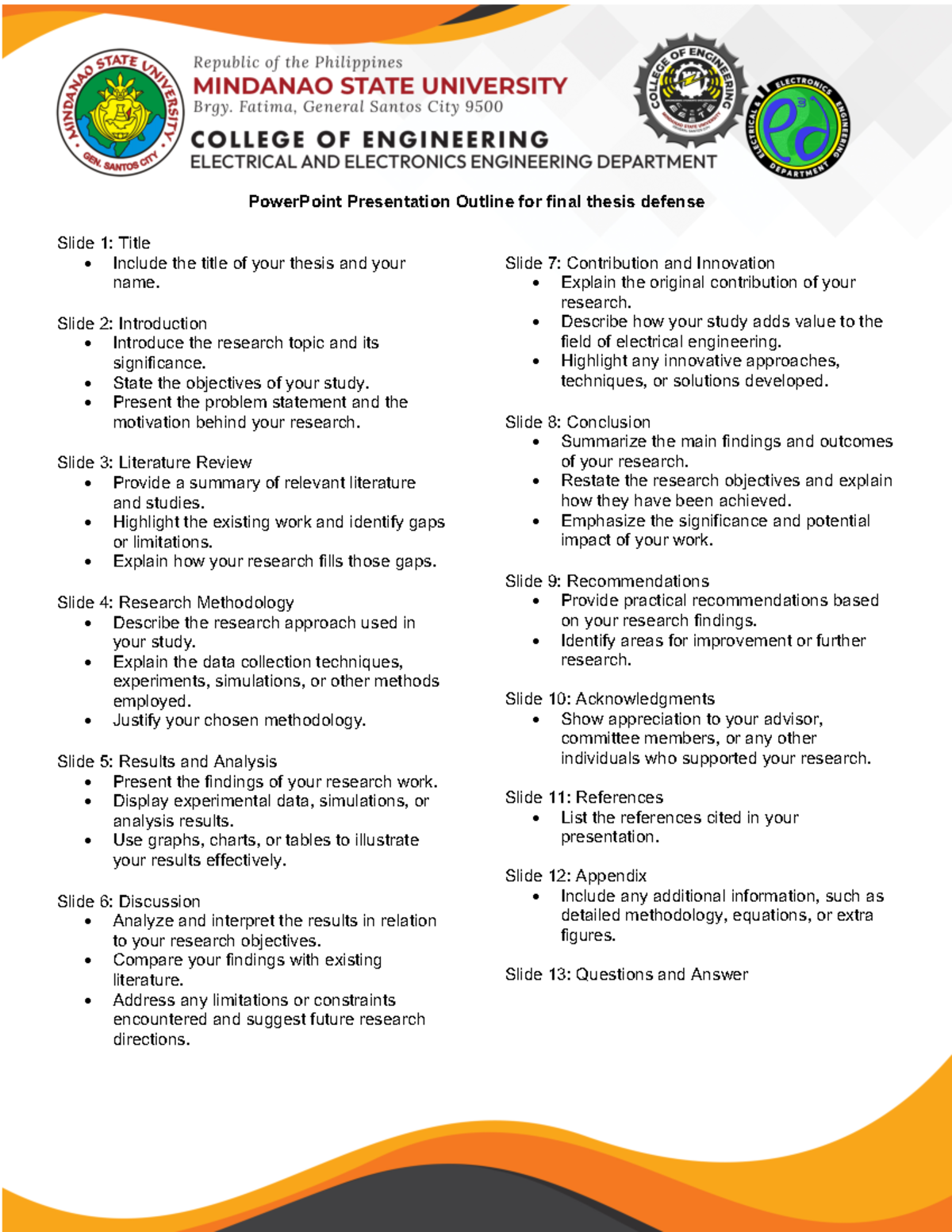 Power Point Presentation Outline - Slide 2: Introduction • Introduce ...