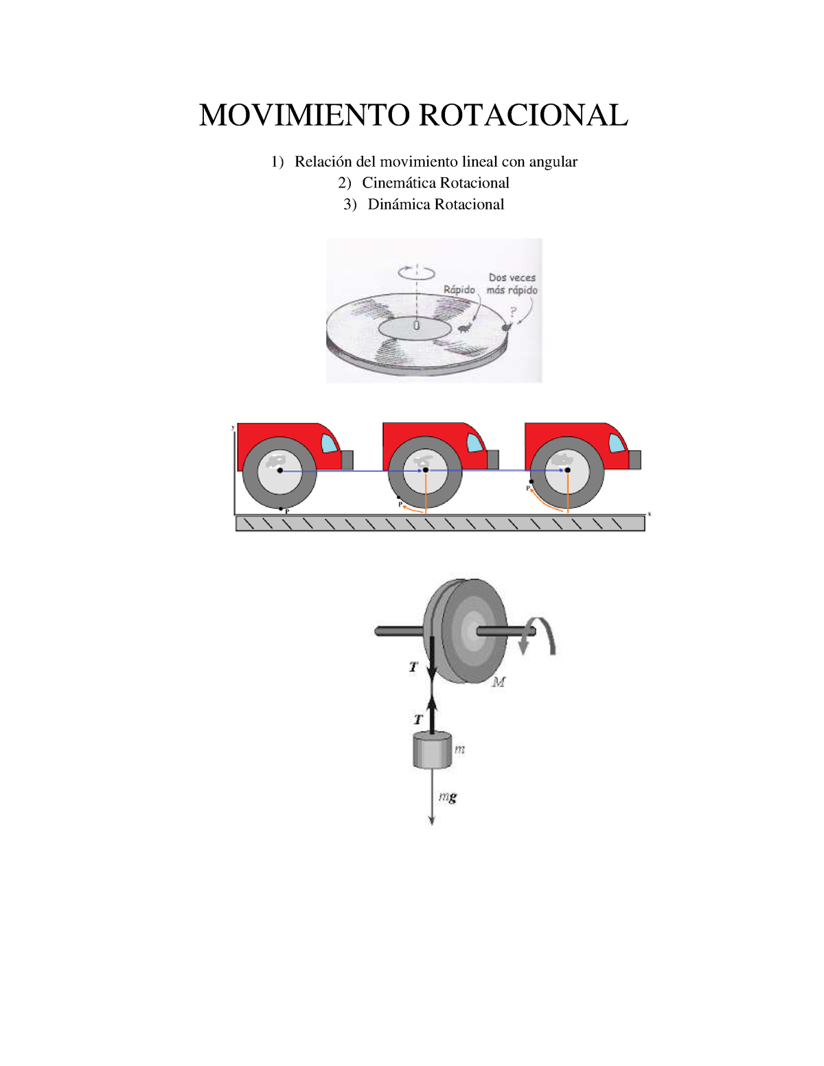 Ejemplos DE Movimiento Rotacional FASE 1 Fisica I - MOVIMIENTO ...