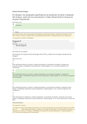 Modulo 4 Dengue - Respecto Al Signo De Alarma De Dolor Abdominal ¿Cuál ...