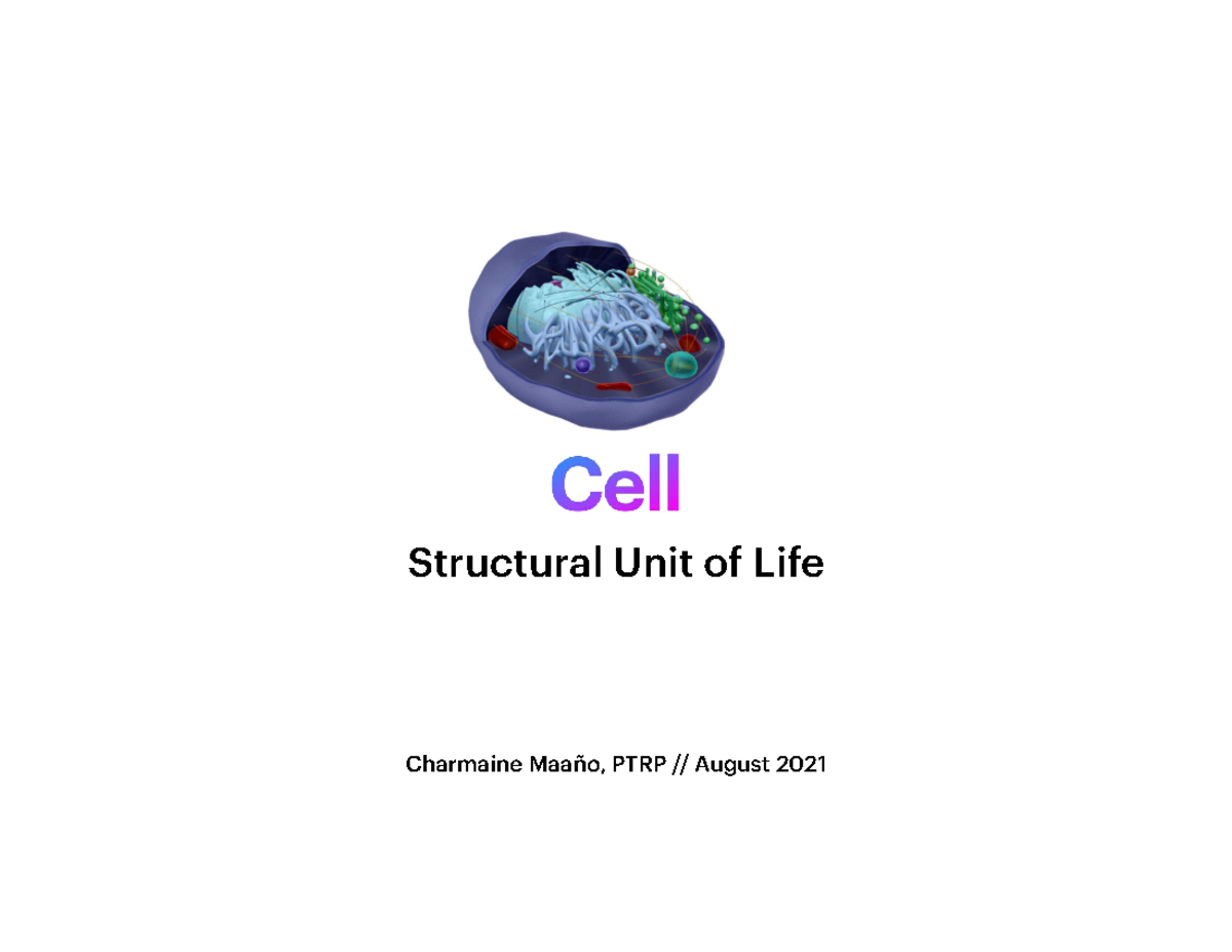 Anaphy Unit 2 Compressed - Cell Charmaine Maaño, PTRP // August 2021 ...