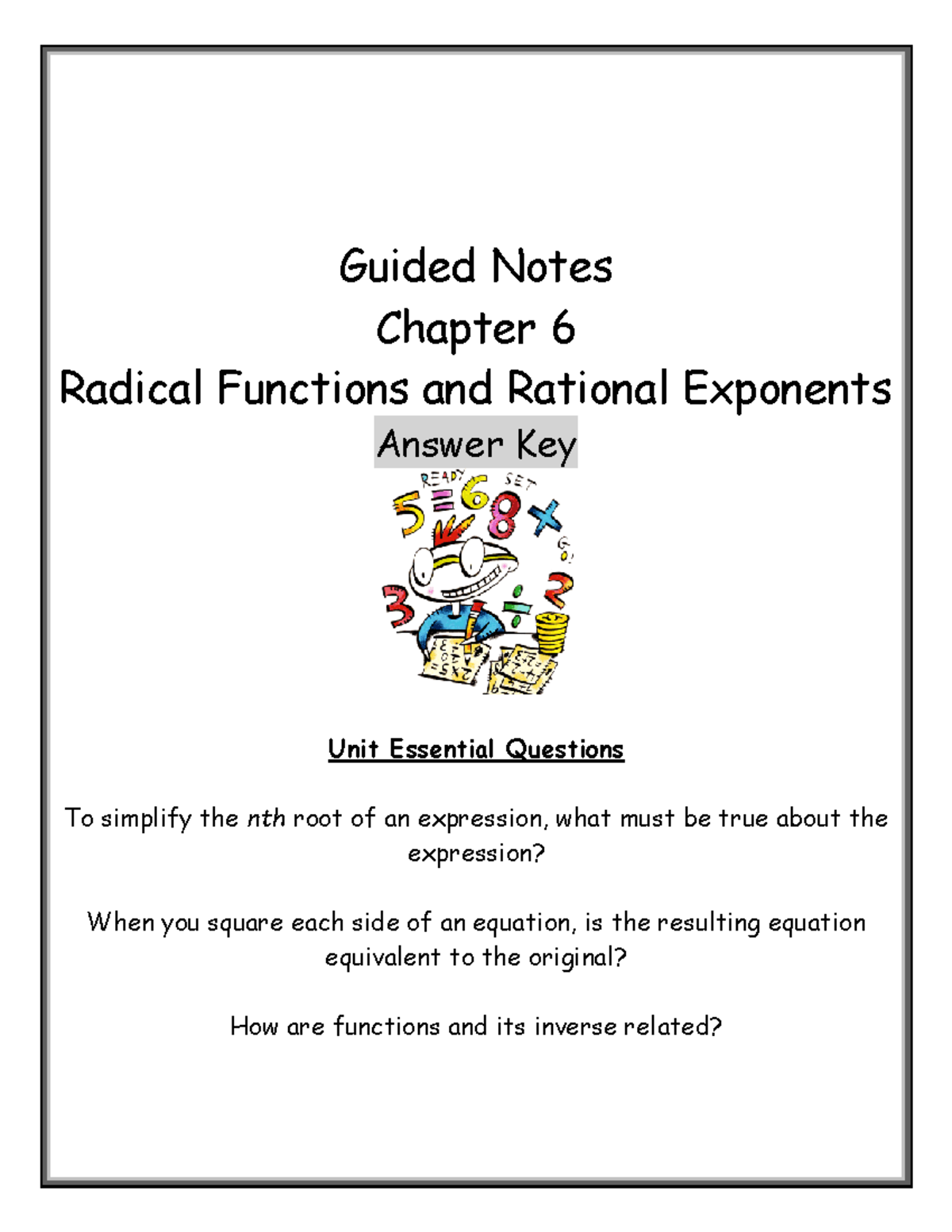 review assignment radical and rational functions