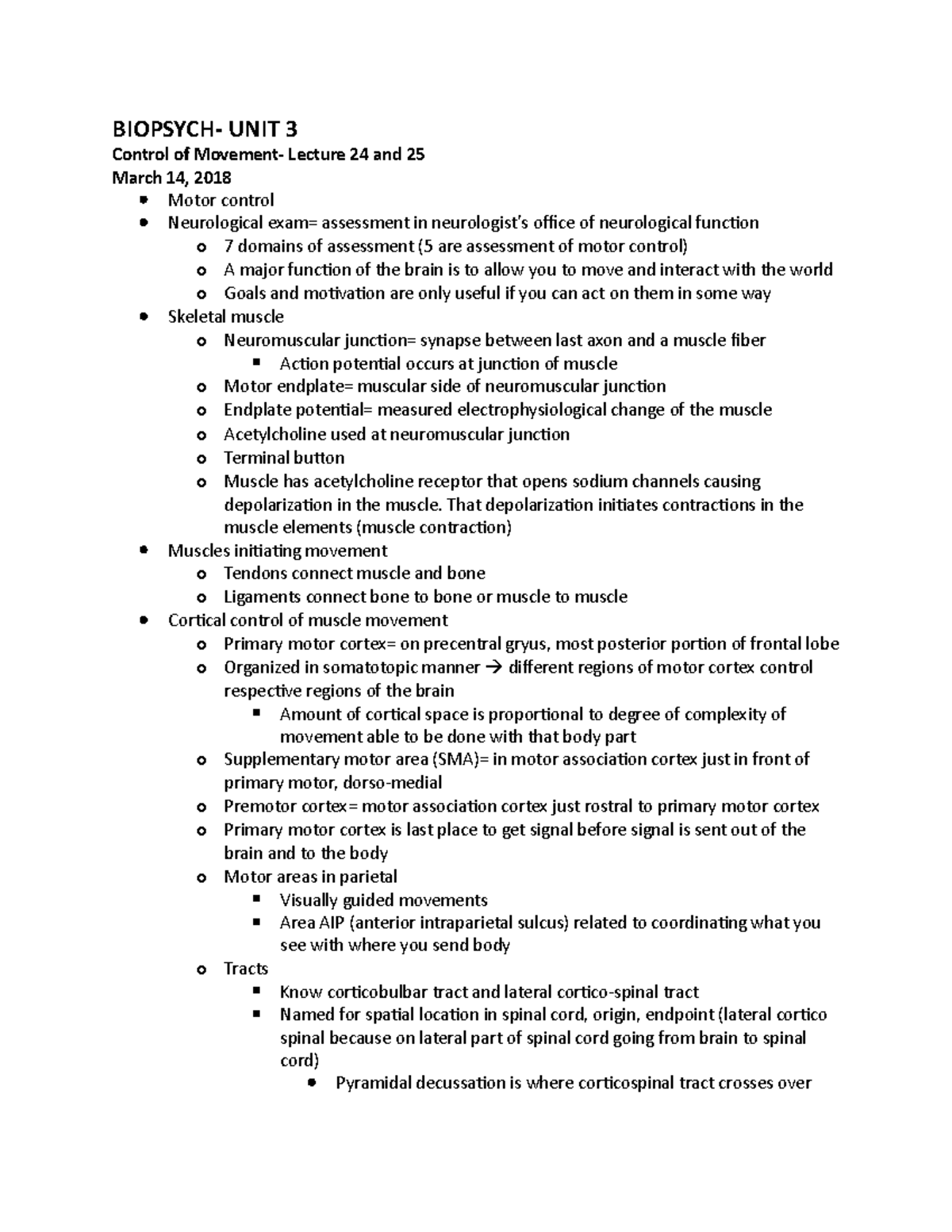 biopsychology-biol-4020-unit-3-lectures-24-25-movement-unit-3