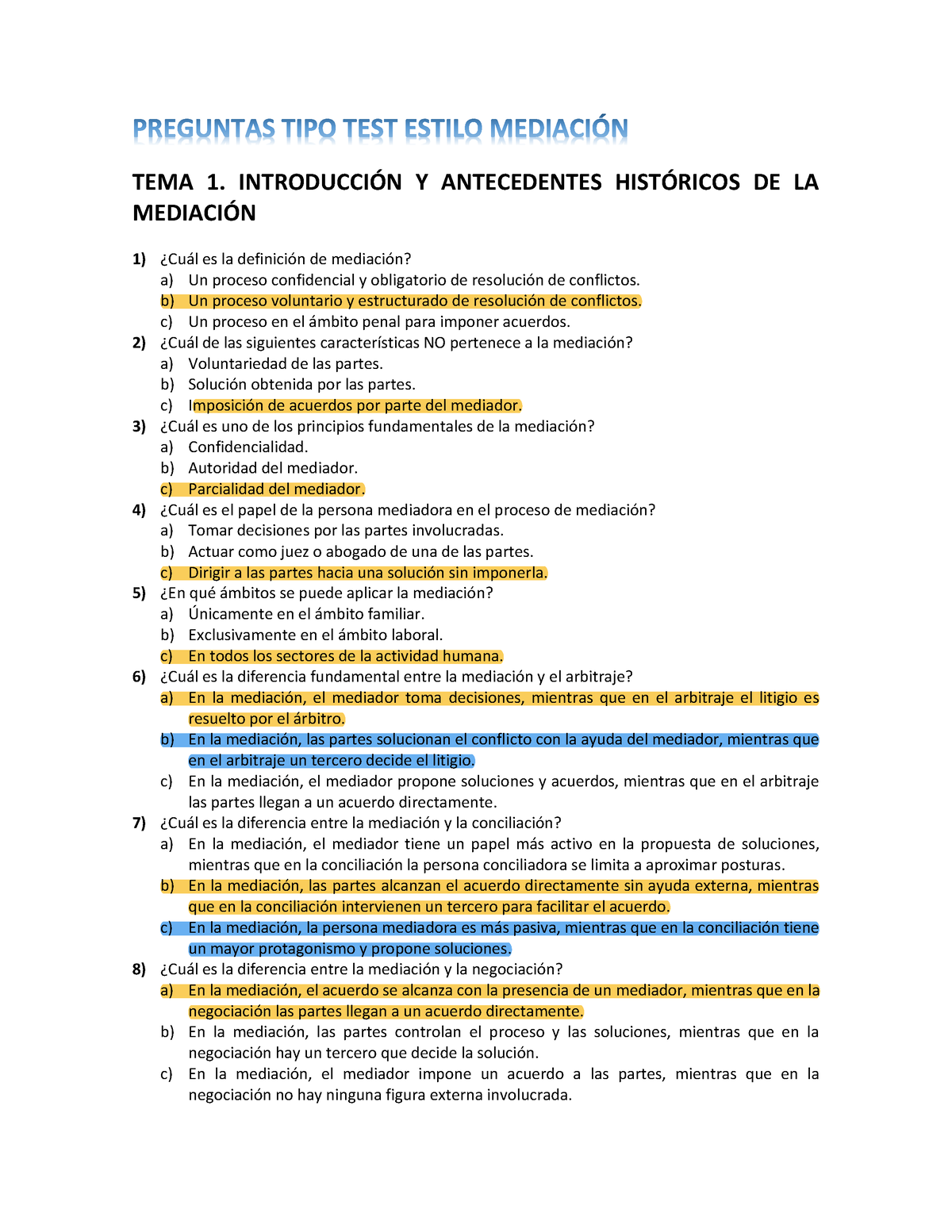 Referencia De Examen De Mediación - TEMA 1. INTRODUCCI”N Y ANTECEDENTES ...