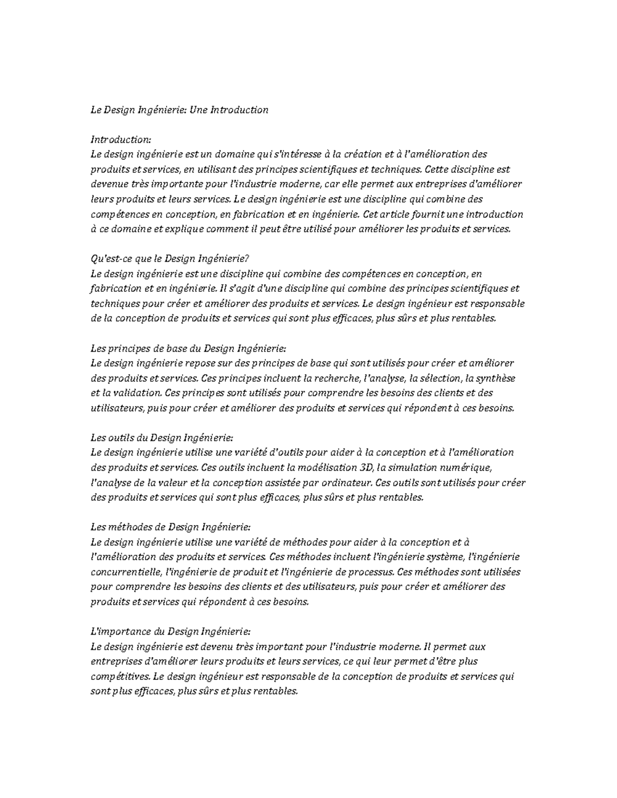 Engineering Design Study Notes Le Design Ingénierie Une Introduction Introduction Le Design Engineering Design Study Notes Le Design Ingénierie Une Introduction Introduction Le Design