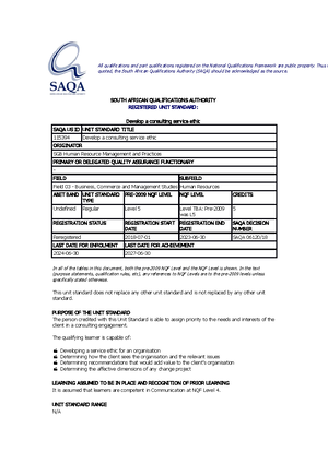 SAQA US 242860 - SAQA - All qualifications and part qualifications ...