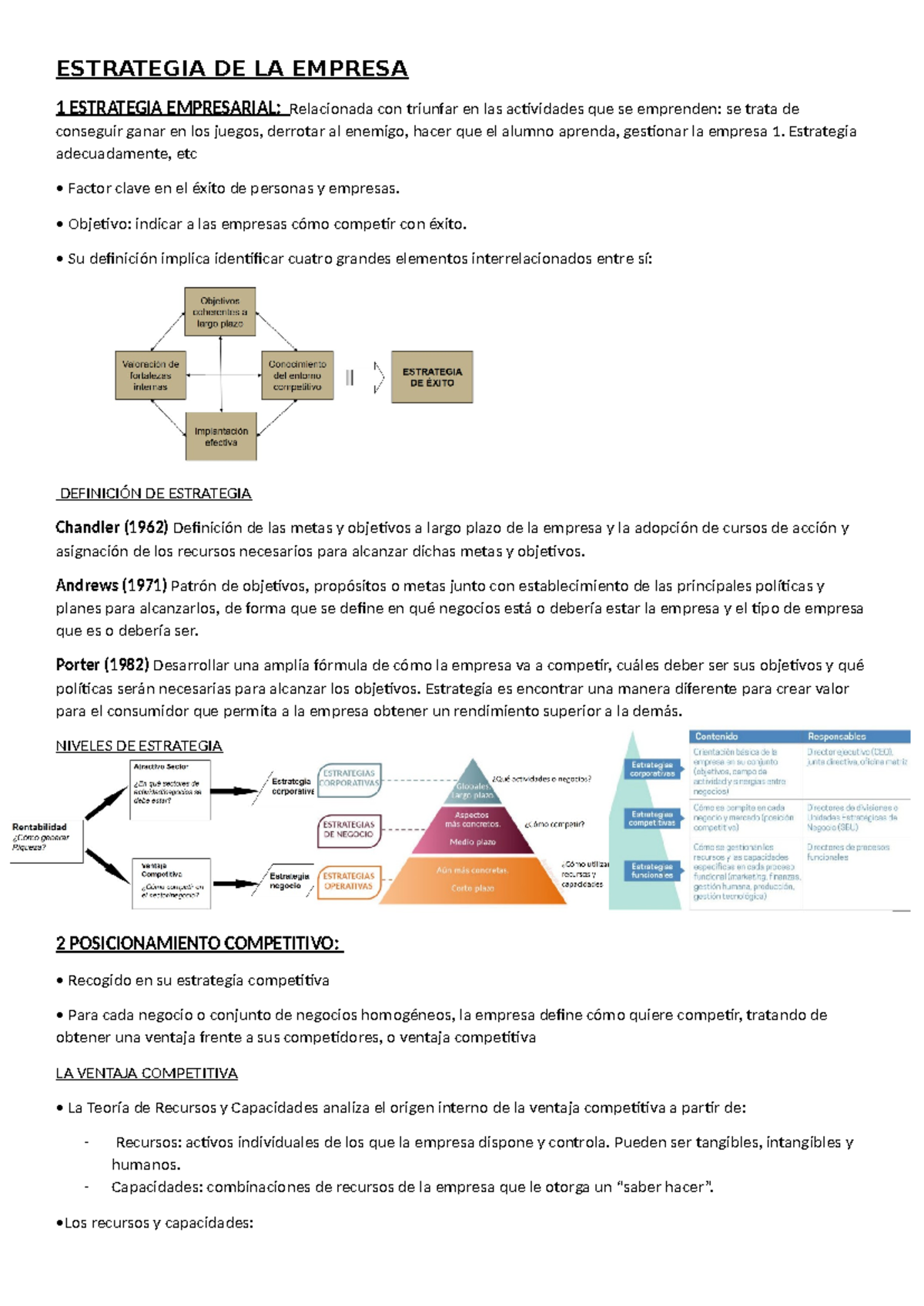 Tema 3 - apuntes - ESTRATEGIA DE LA EMPRESA 1 ESTRATEGIA EMPRESARIAL ...