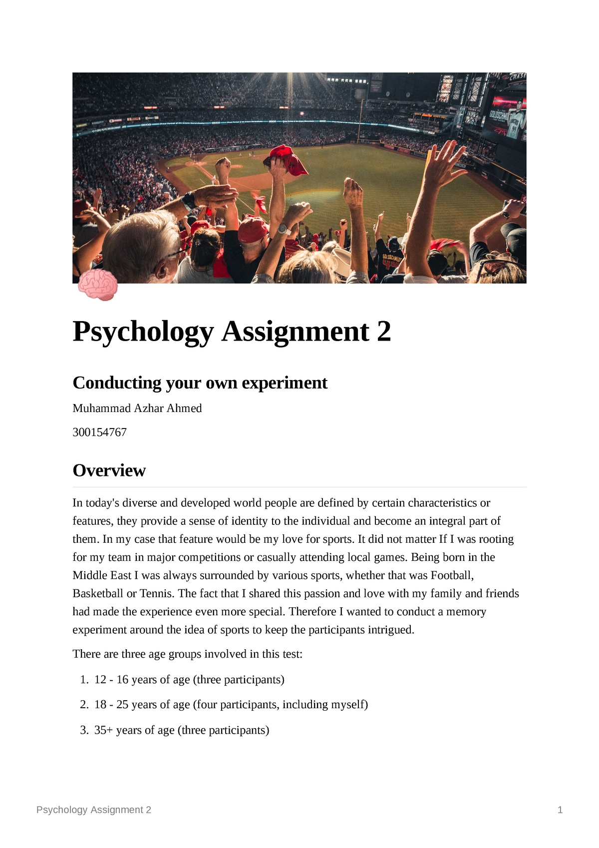 psychology assignment 2