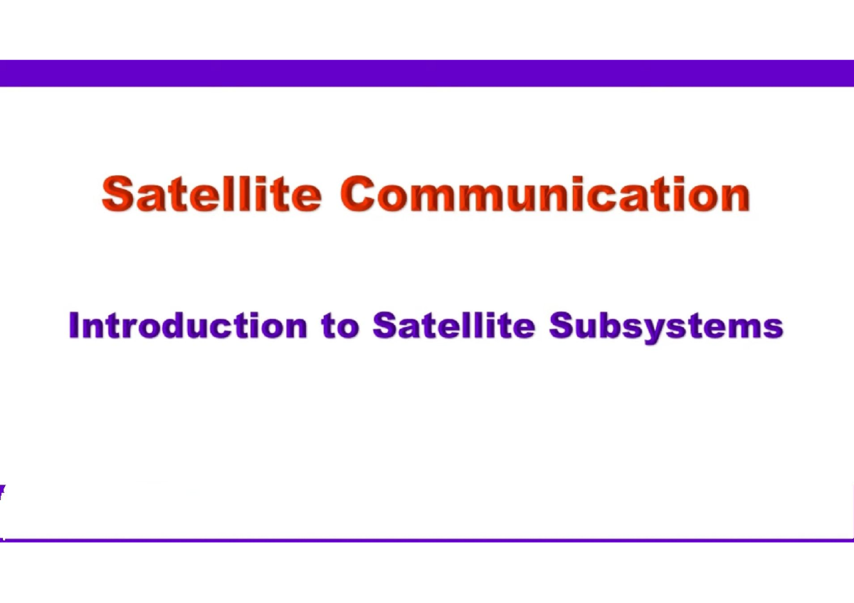Satellite Pdf 3 Good Seminar Studocu