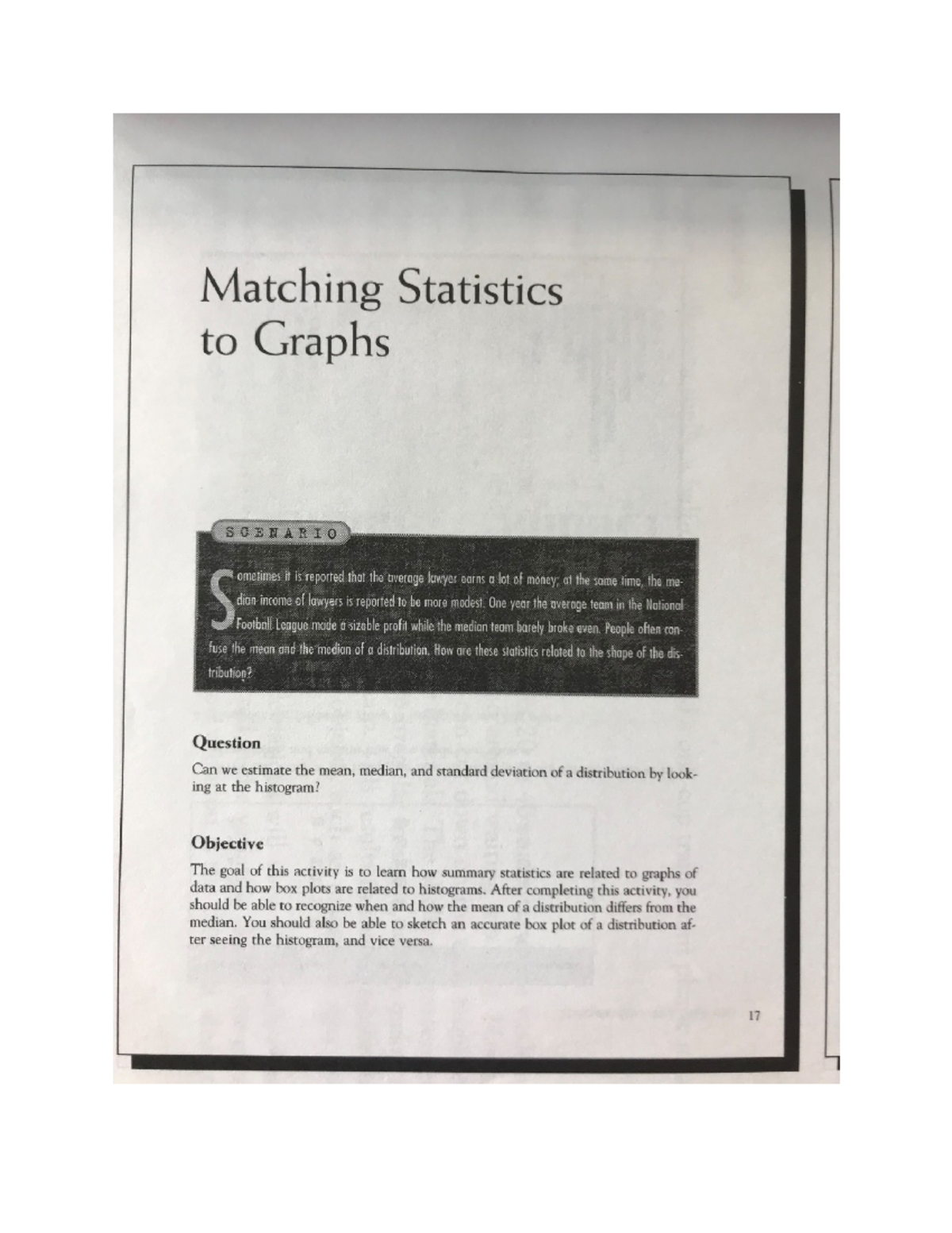 Matching Stats to Graphs QMB210 Studocu