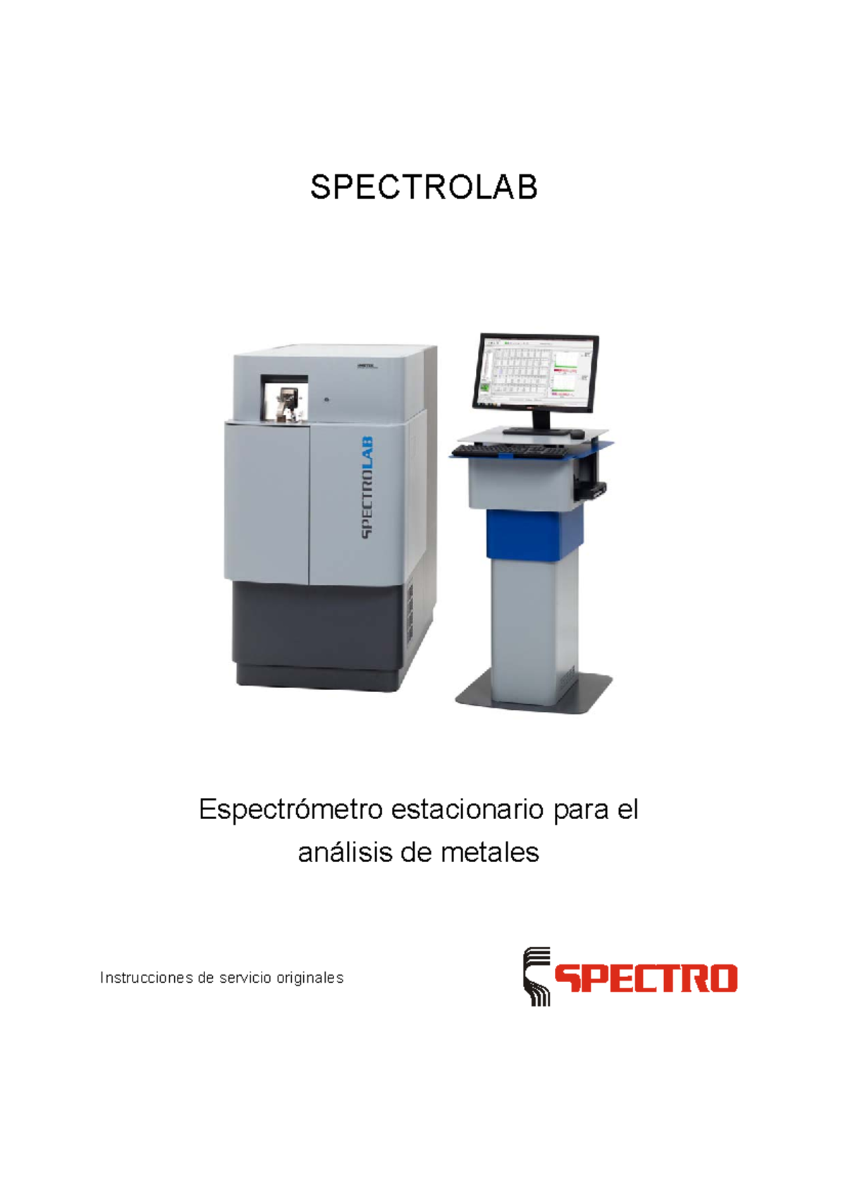 Spectrolab LAVM11 spa Manual SPECTROLAB Espectrómetro estacionario