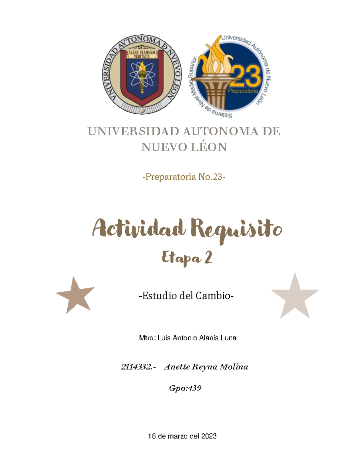 AR2 Estudio del Cam - Actividad Requisito Etapa 2 UNIVERSIDAD AUTONOMA ...