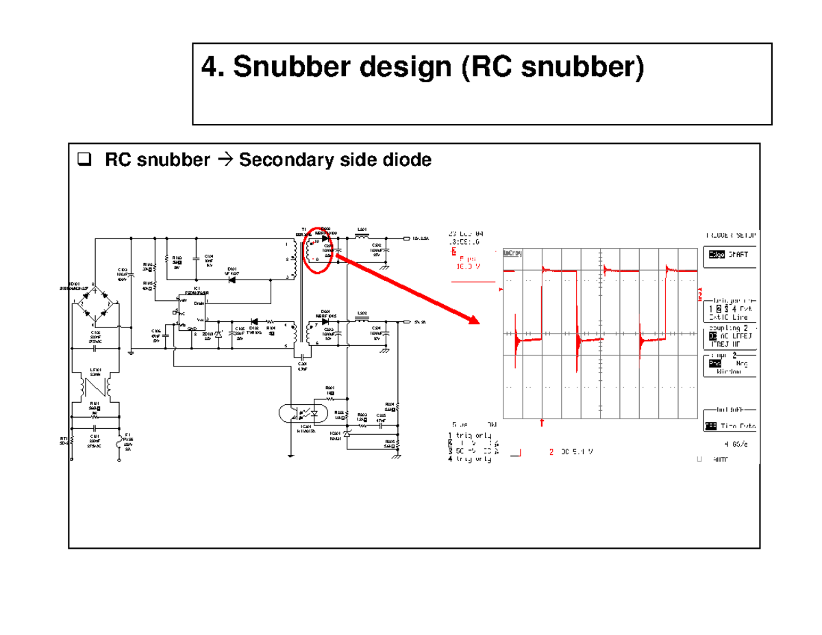 Snubber design 4. Snubber design (RC snubber) RC snubber Secondary