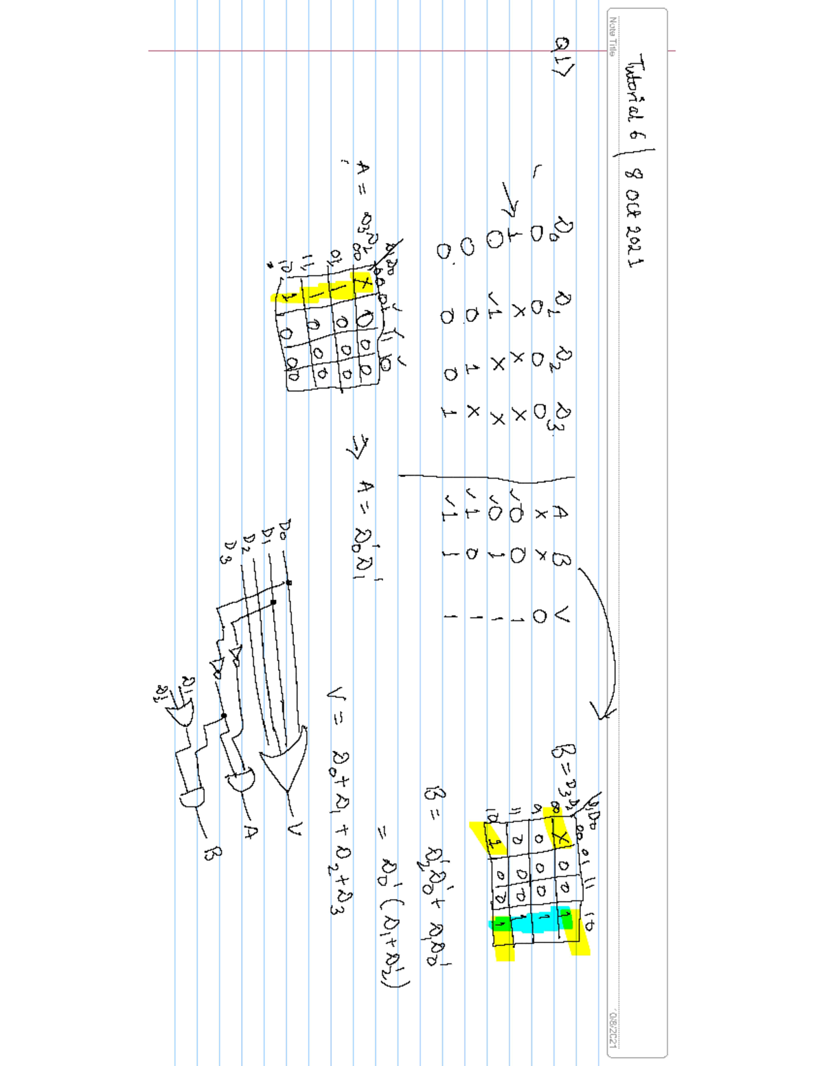 Tut6soln - tutorial on digital design - Digital Design - Studocu
