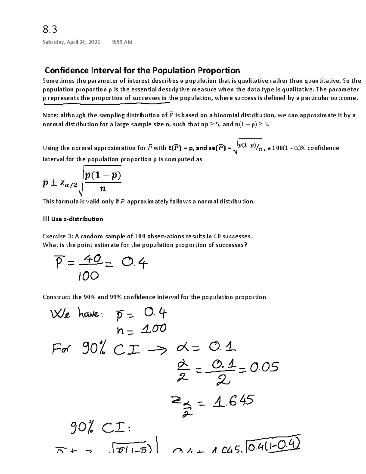 Stats example problems