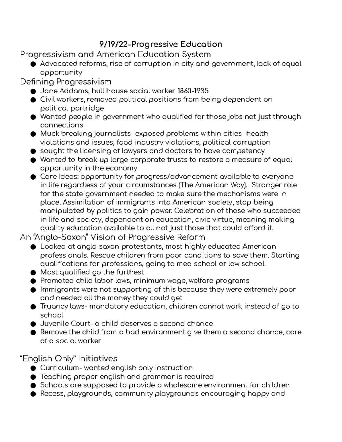 History Notes - An example of what one of our lectures consisted of and ...