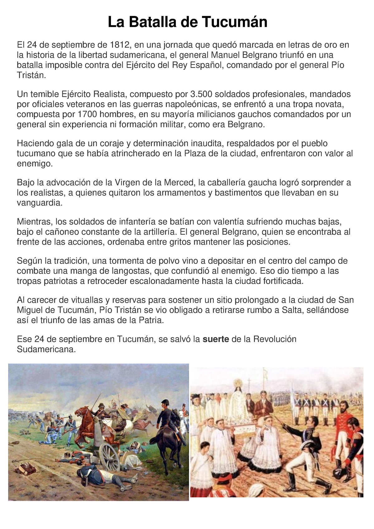 Batalla De Tucumán - Resumen La Historia Oculta: La Lucha Del Pueblo ...