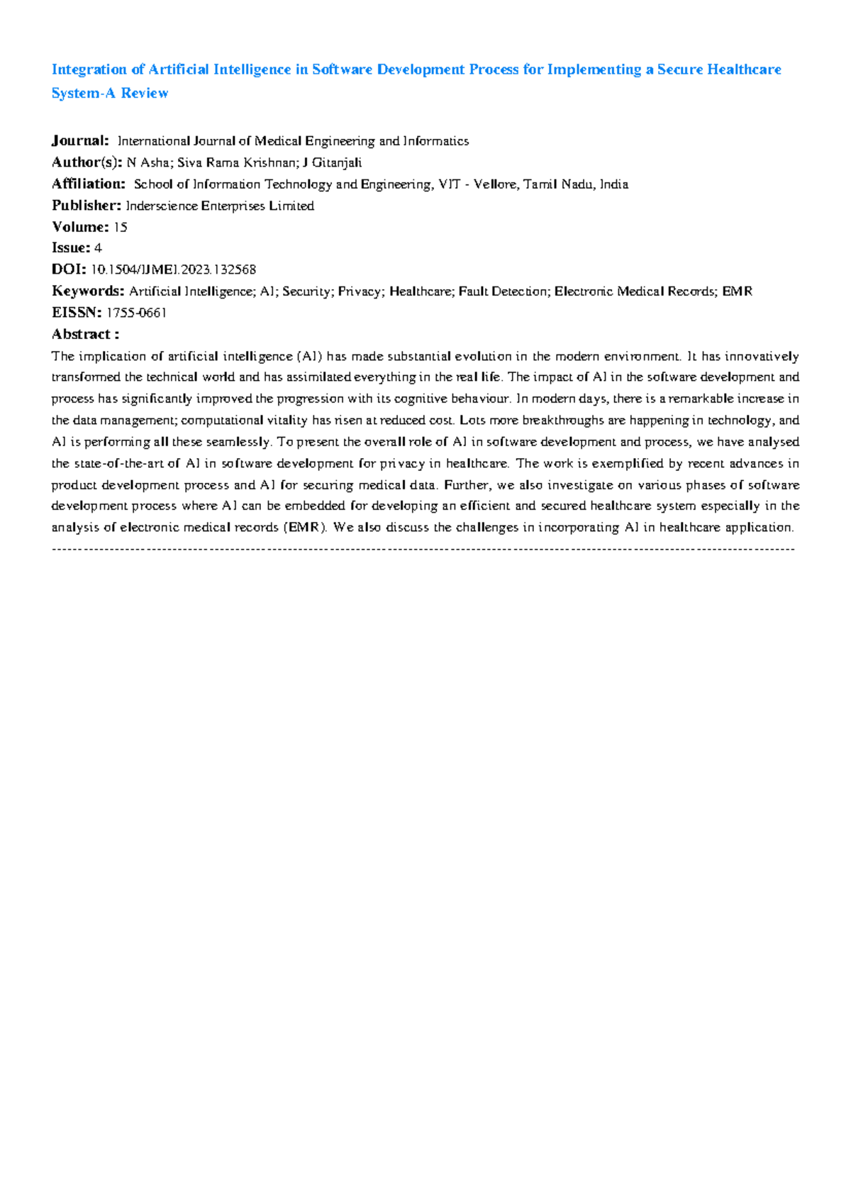Download - Integration of Artificial Intelligence in Software ...