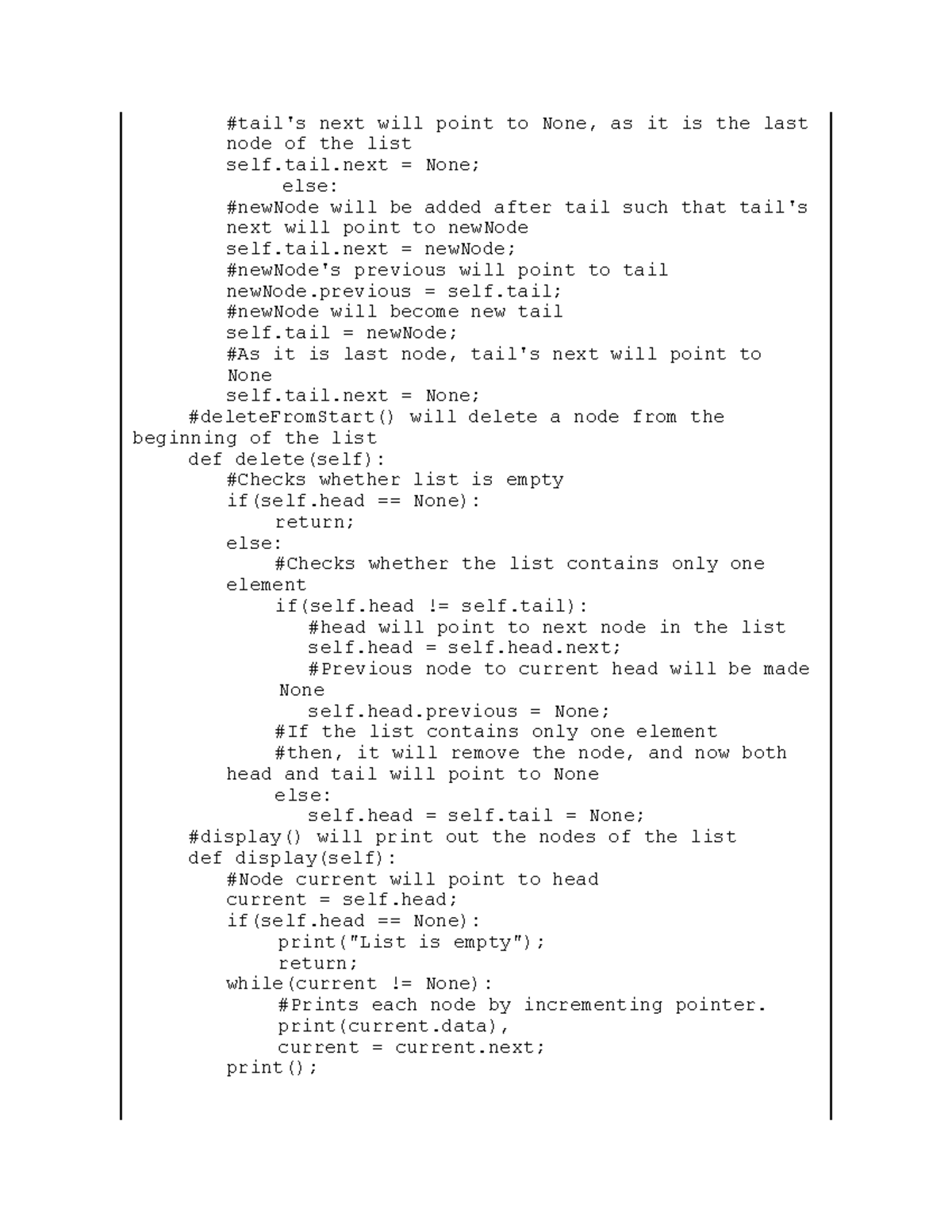 Module 2 Queue - #tail's next will point to None, as it is the last ...
