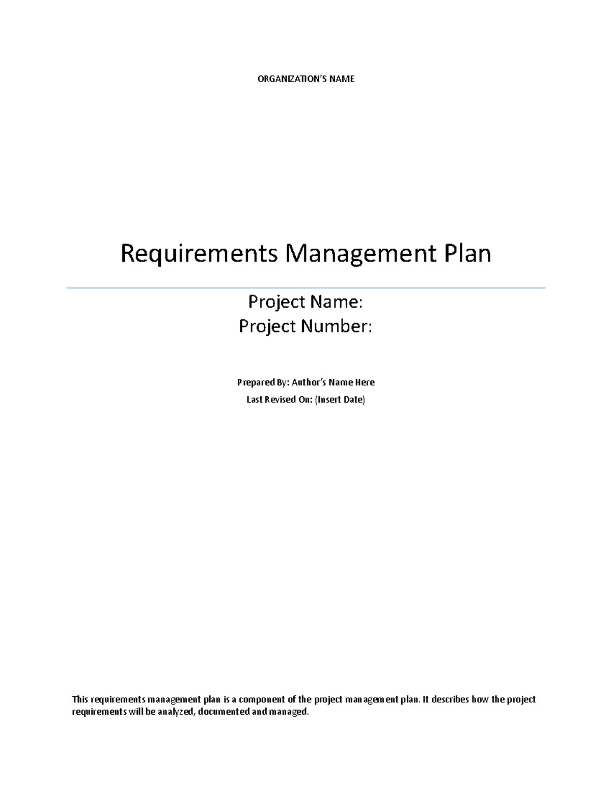 Requirements-Management-Plan - ORGANIZATION’S NAME Requirements ...