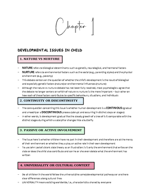 Psych Notes Chaps 1-3 - Psychology 223: Chapters 1 - Child & Adolescent ...