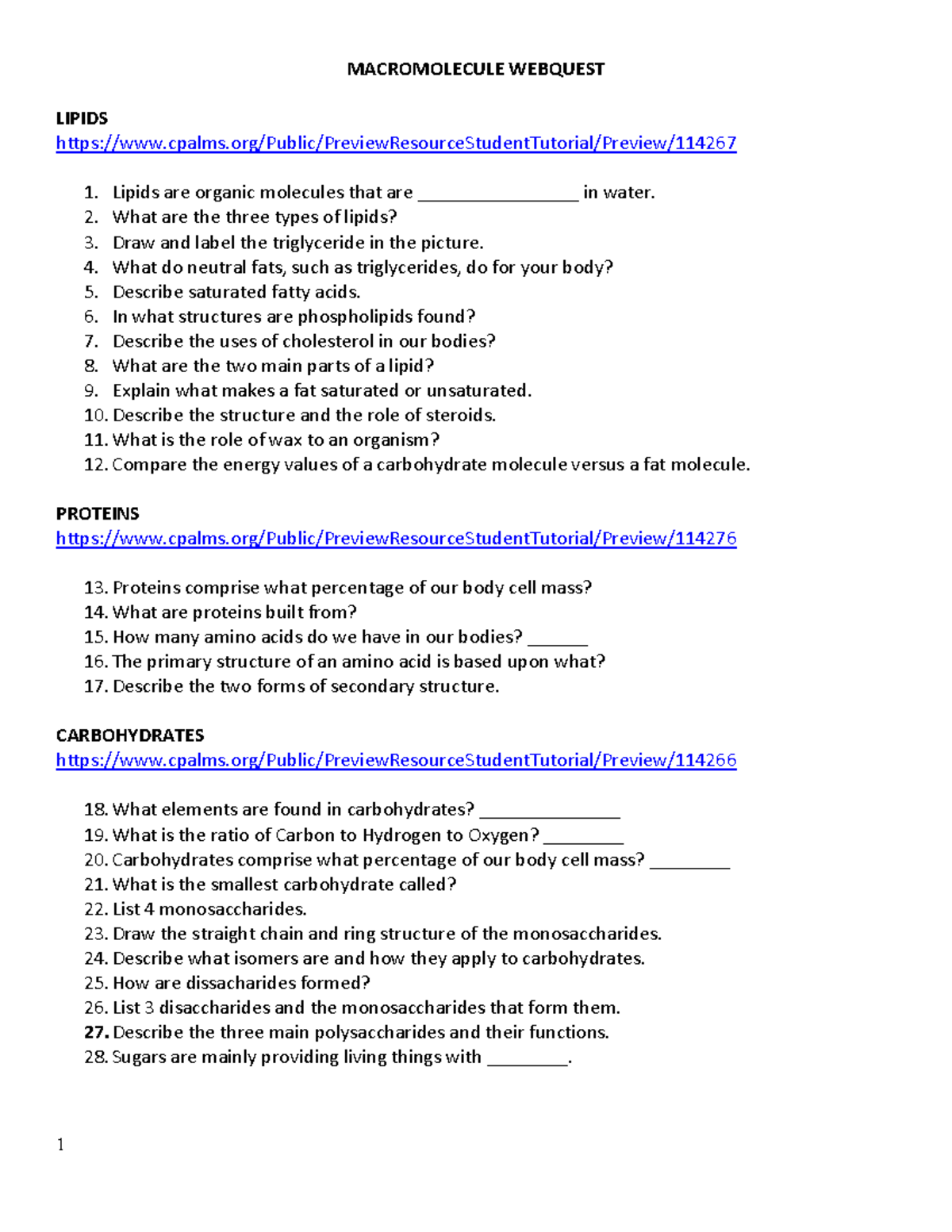 macromolecules-webquest-1-macromolecule-webquest-lipids-studocu