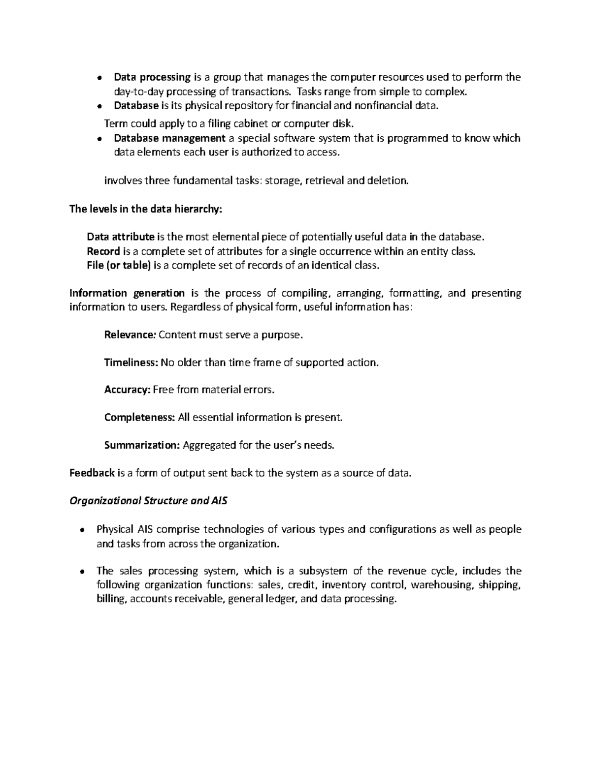 AIS Topic 1 - Lecture notes in Accounting Information System Chapter ...