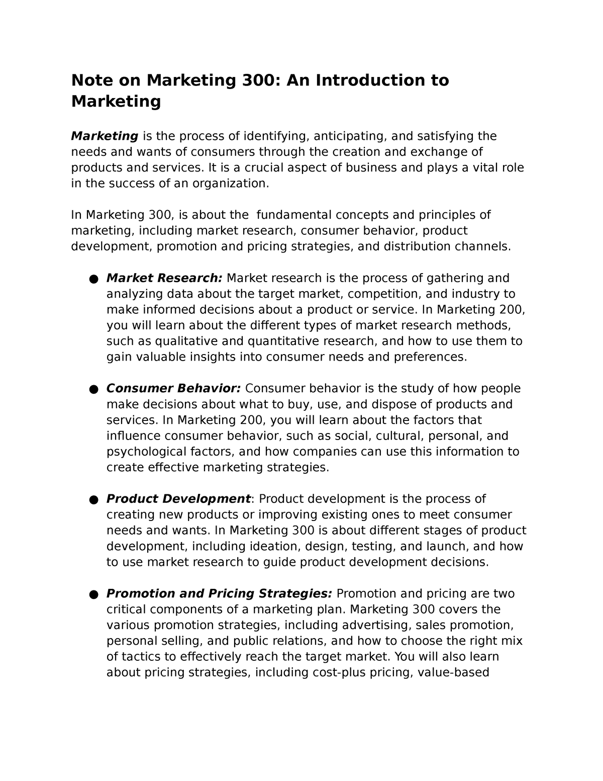 lesson note on marketing research