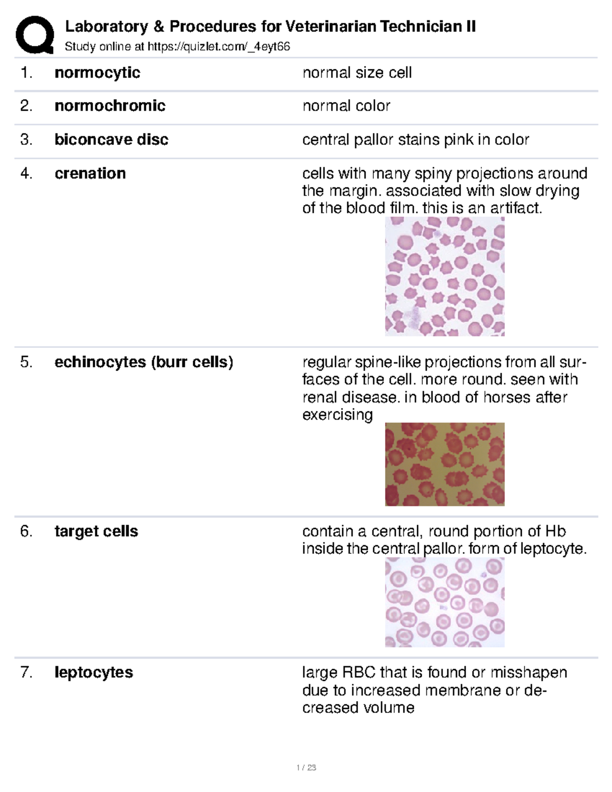 Laboratory Procedures for Veterinarian Technician II Study online at