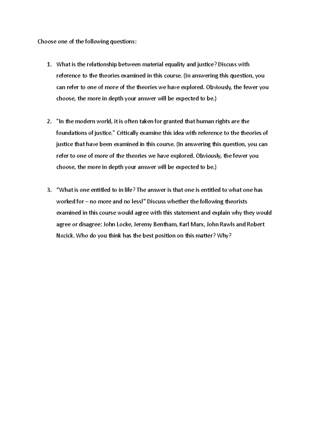 Justice LAWS780 Assignment Question Choose one of the following