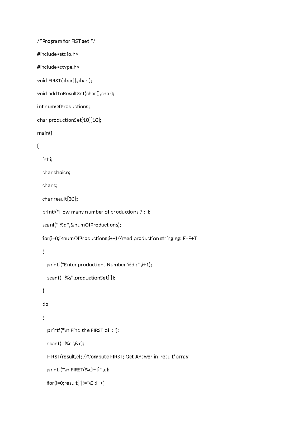 First set - it is practical of compiler design .it help to write lab ...