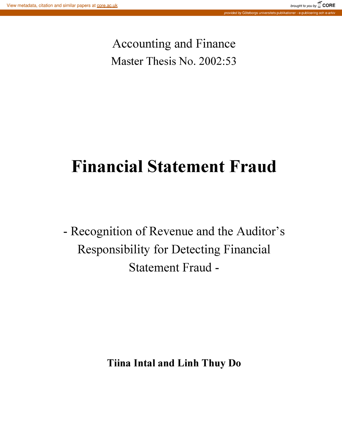 accounting and finance master thesis