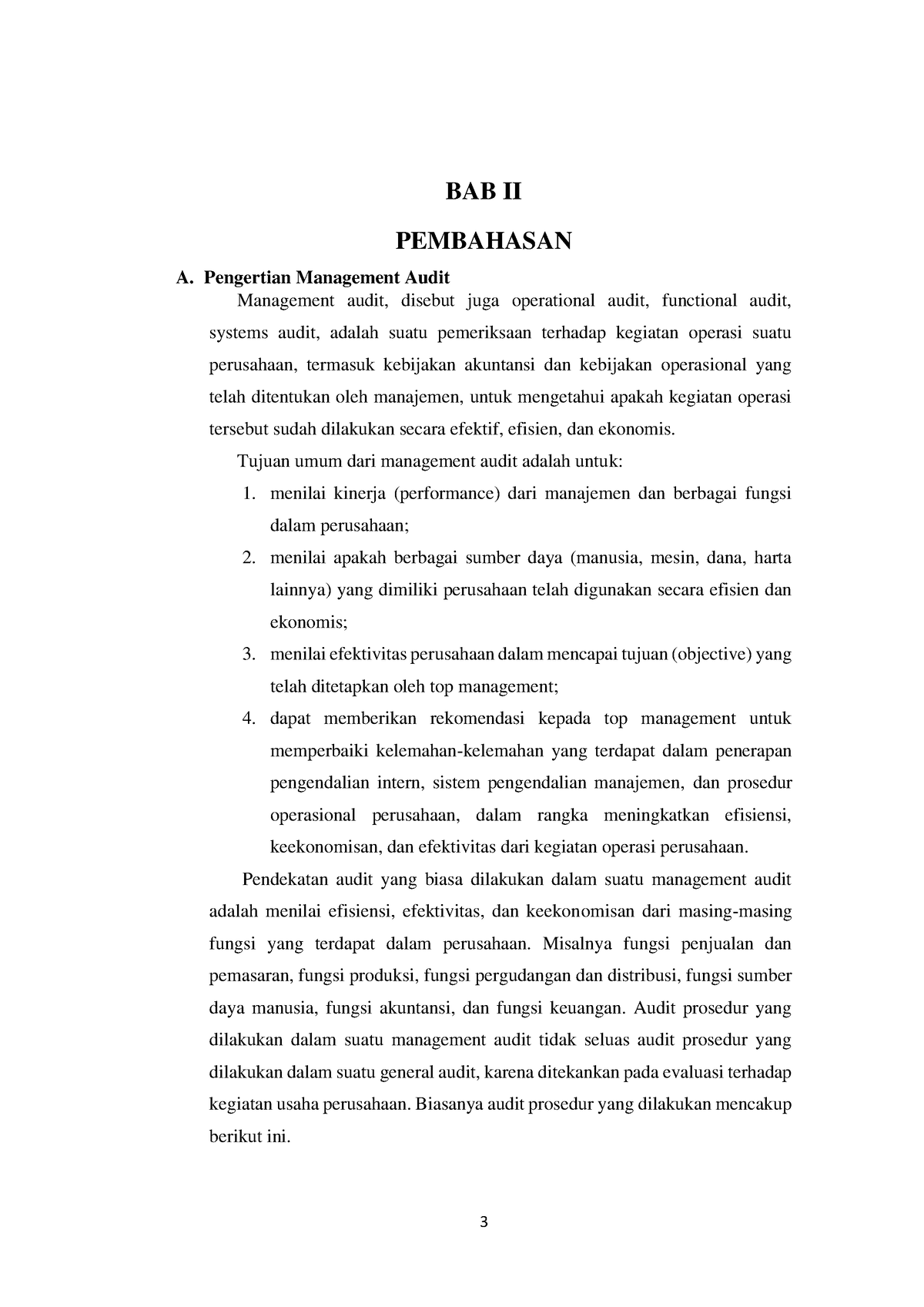 Makalah PROGRAM DAN PELAPORAN DALAM MANAJEMEN AUDIT - Bab 2 - BAB II ...