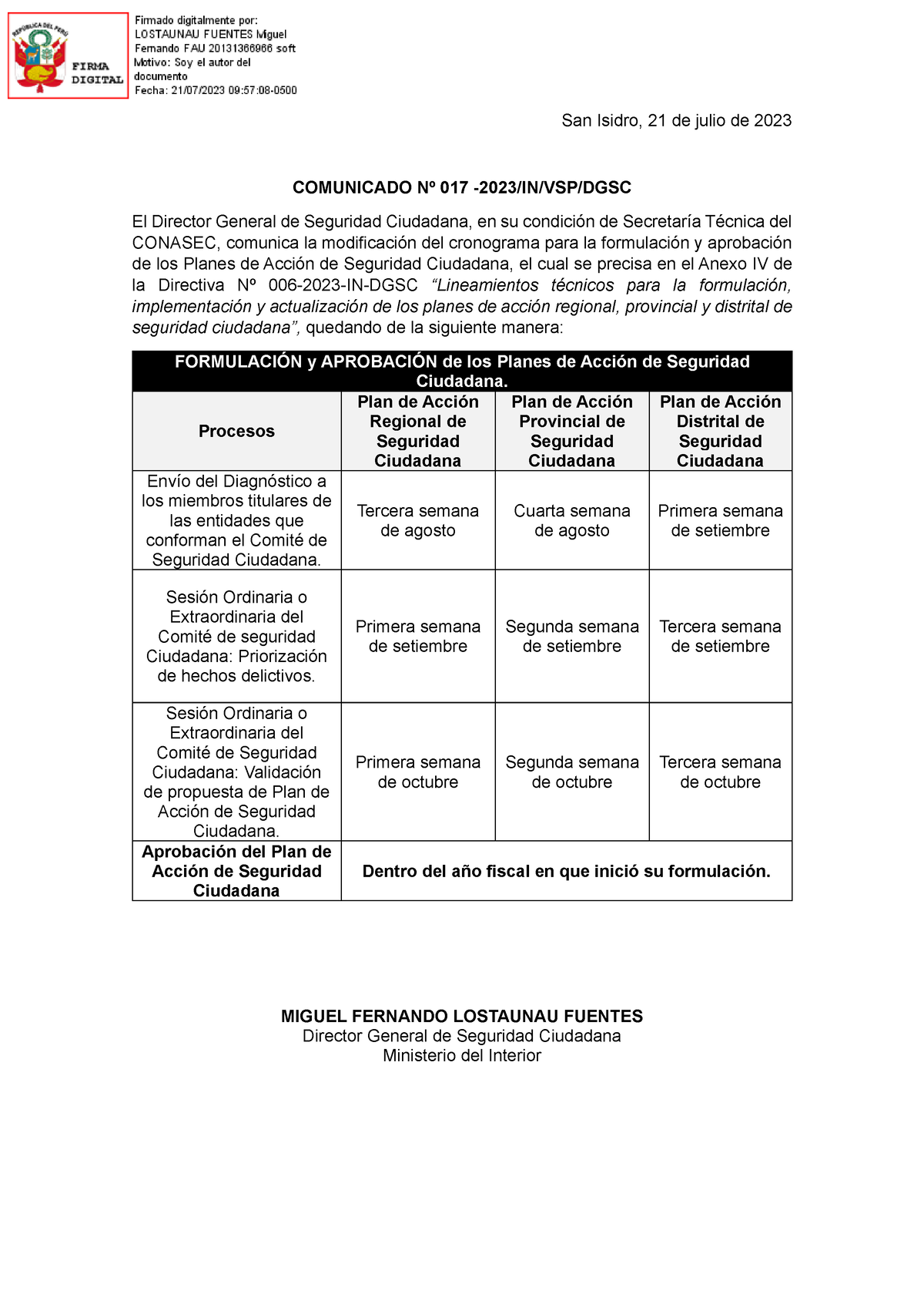 DOC-20230914-WA0007. - San Isidro, 21 De Julio De 2023 COMUNICADO Nº ...