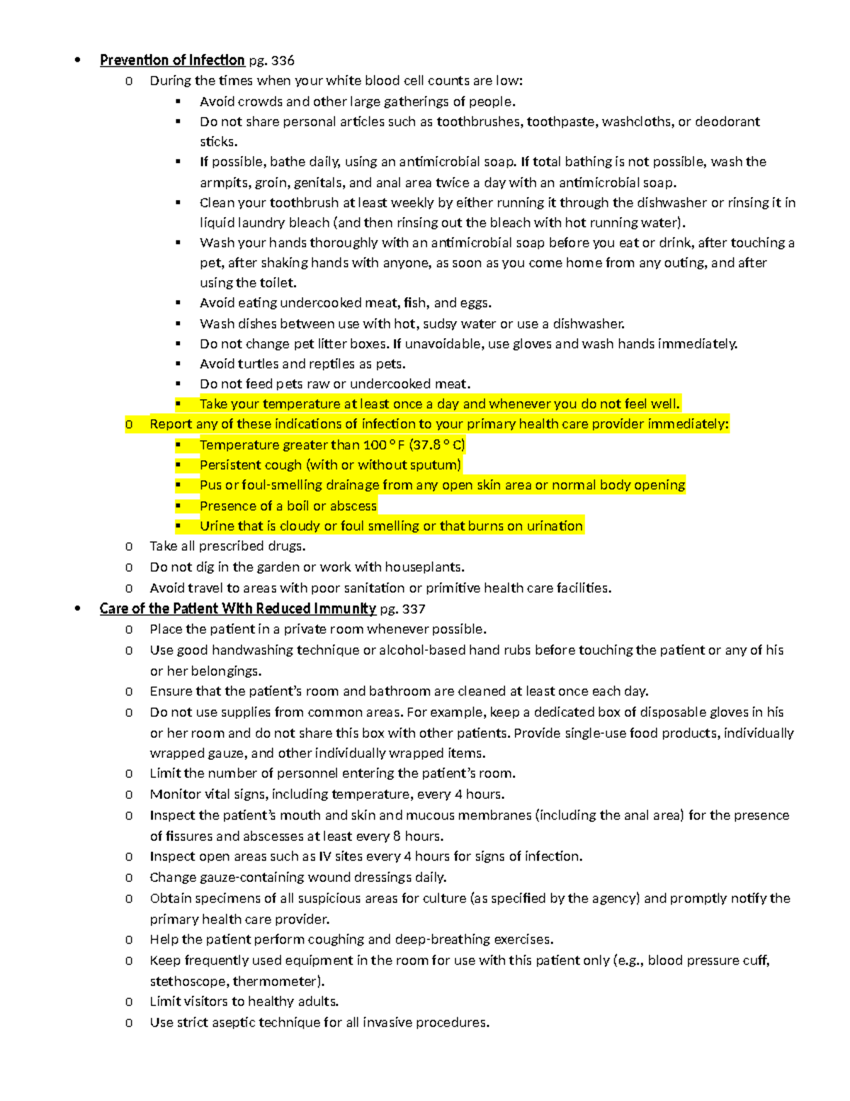 Exam 4 AMS - Exam 4 - Prevention of Infection pg. 336 o During the ...