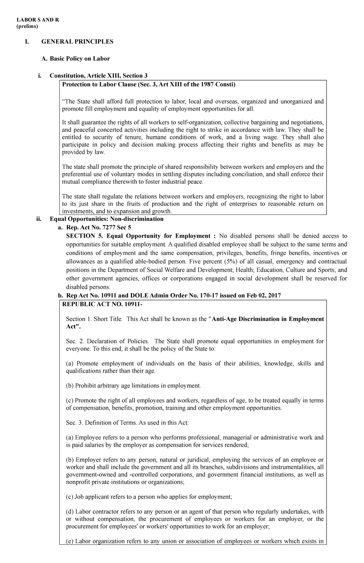 labor-reviewer-pre-prelims-i-general-principles-a-basic-policy-on