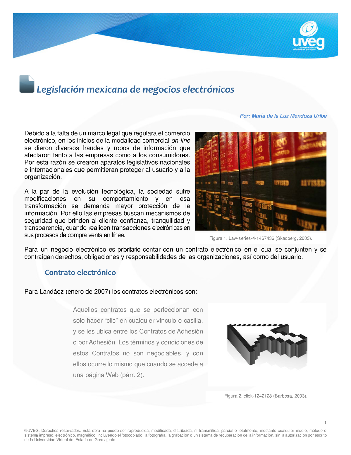 Legislacion Mexicana De Negocios Electronicos - 1 ©UVEG. Derechos ...